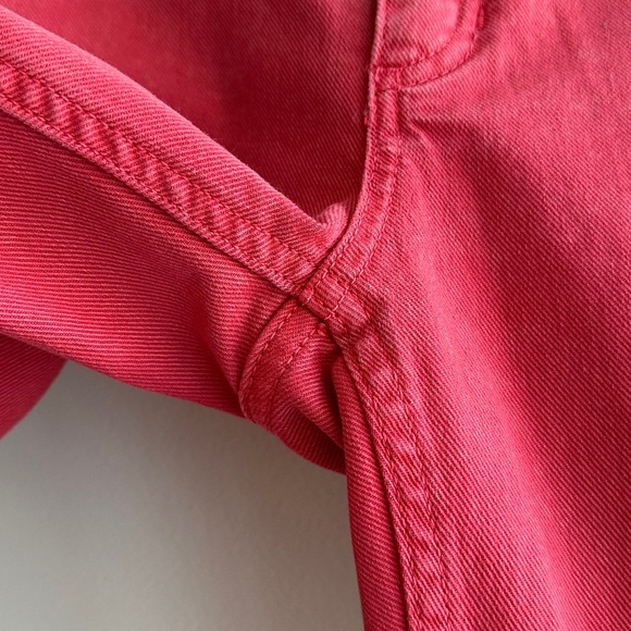 Sandro Paris Cropped Red Denim Jeans, Size 38 (EU) / Size 8 (US) - Picture 11 of 16